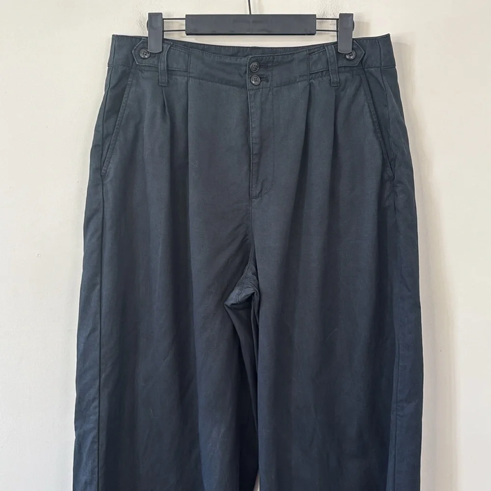 Madewell The Harlow Wide-Leg Pant Black Size 12 - Picture 3 of 11